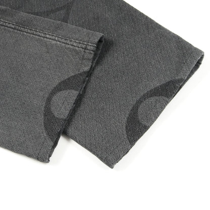 モノグラムフラワー デニムパンツ コットン ブラック 25SS ルイヴィトン ボトムス LOUIS VUITTON