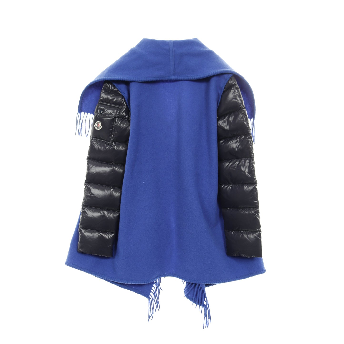 MANTELLA マンテラ ダウンジャケット ウール ナイロン ブルー ブラック フリンジストール付き モンクレール アウター MONCLER