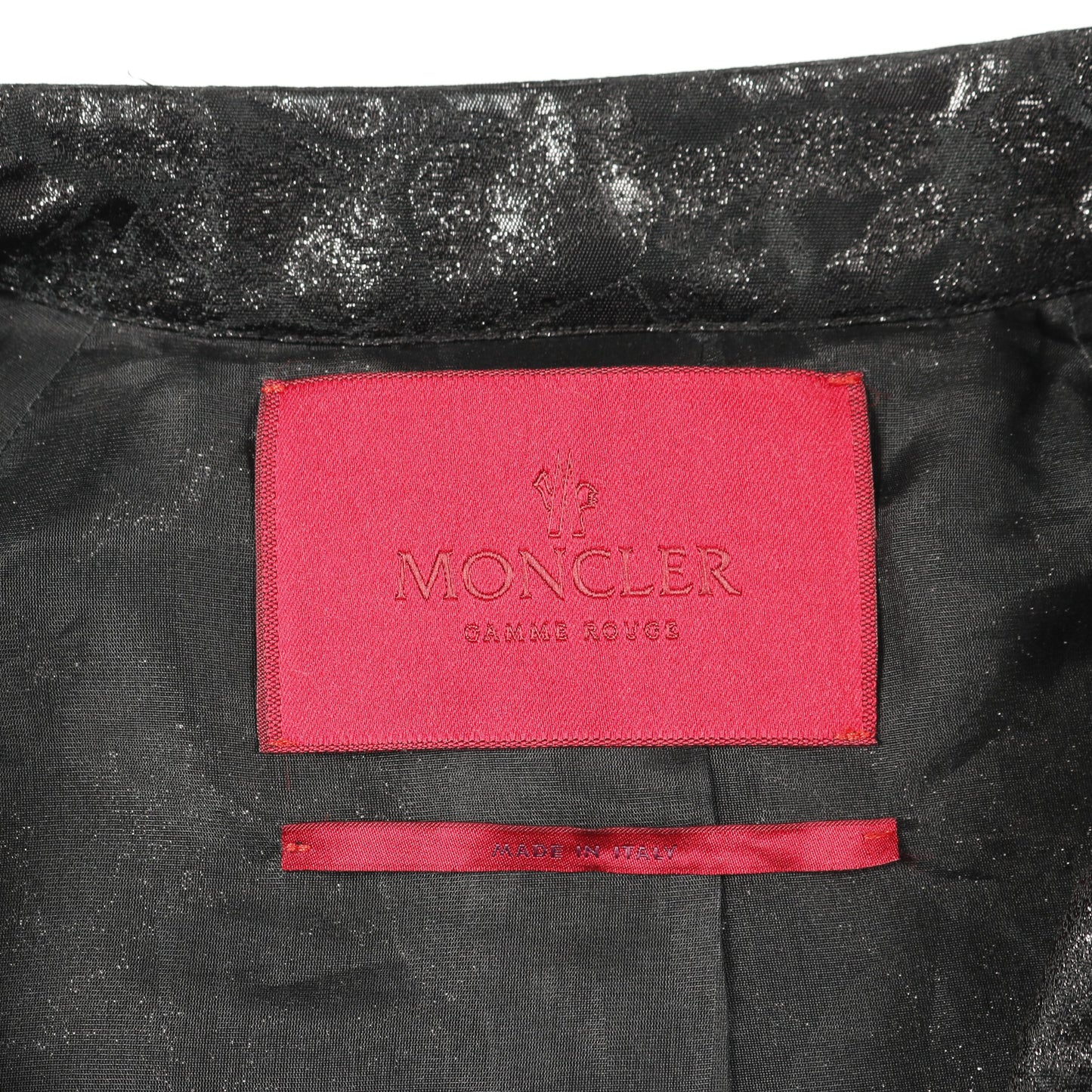 FRANCIS コート 総柄 ブラック フリル モンクレールガムルージュ アウター MONCLER GAMME ROUGE