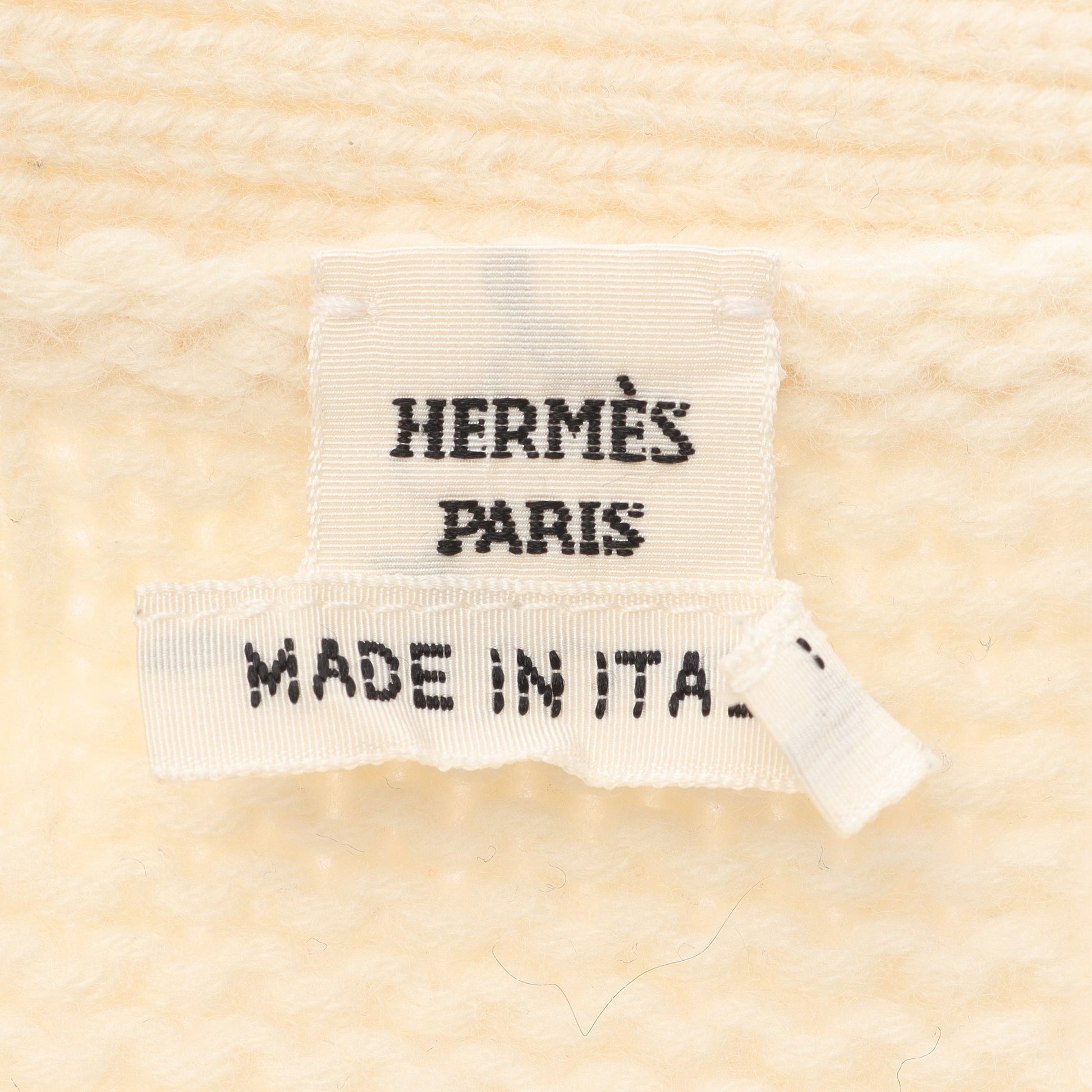 カーディガン Vネック ウール オフホワイト エルメス トップス HERMES