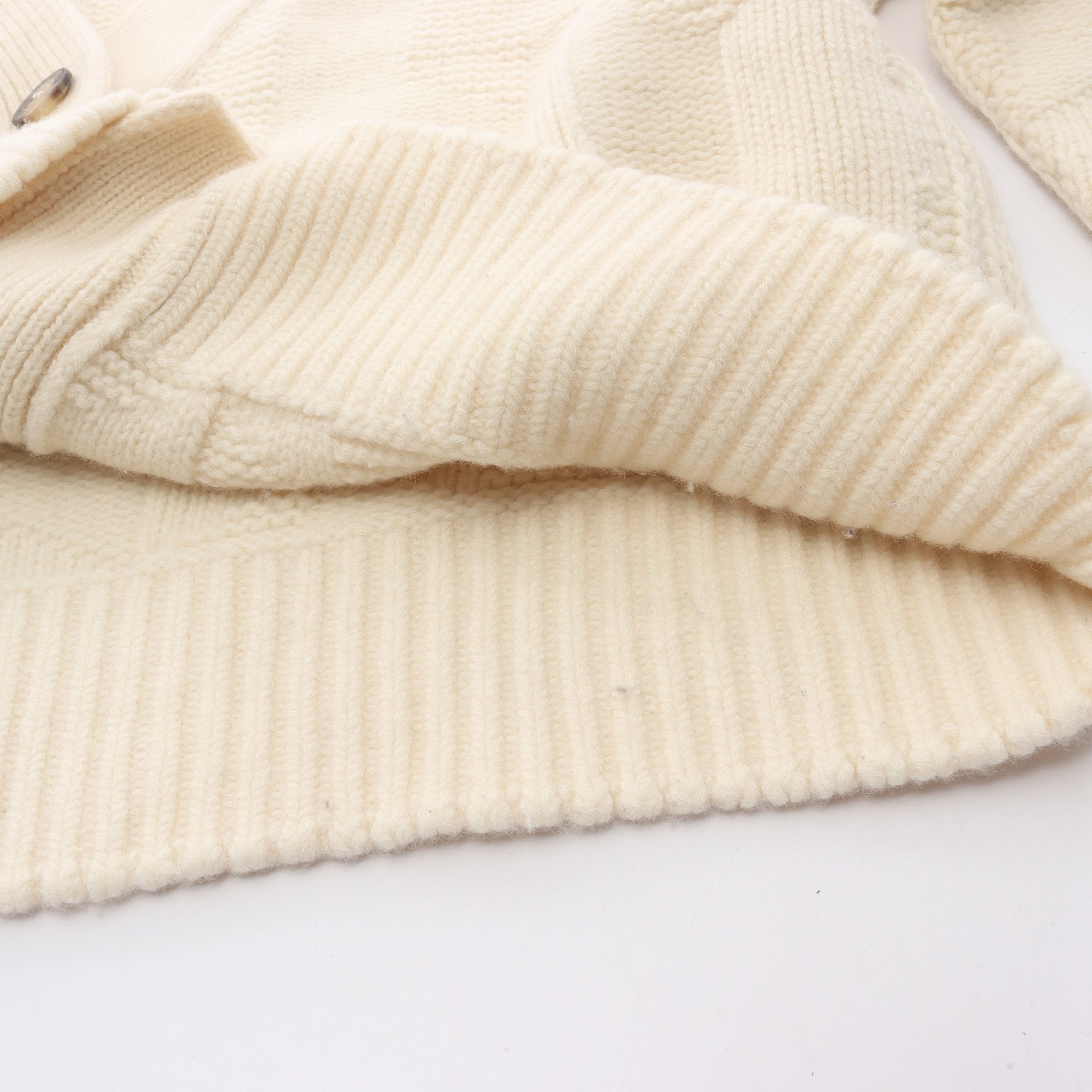 カーディガン Vネック ウール オフホワイト エルメス – RECLO