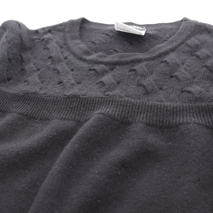 ニットワンピース 半袖 カシミヤ ブラック シャネル ワンピース CHANEL