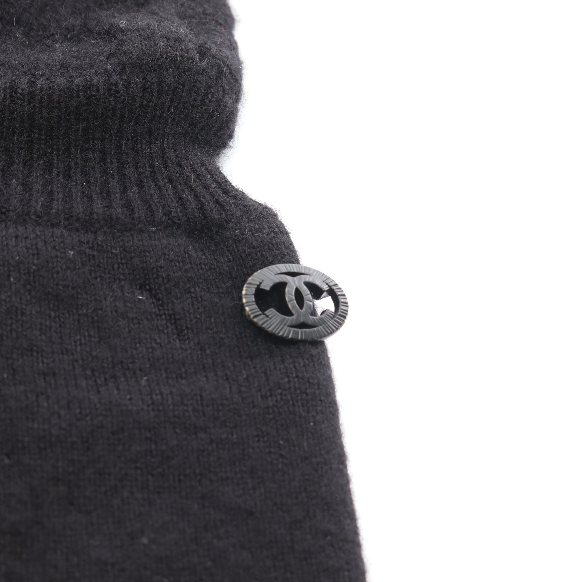 ニットワンピース 半袖 カシミヤ ブラック シャネル ワンピース CHANEL