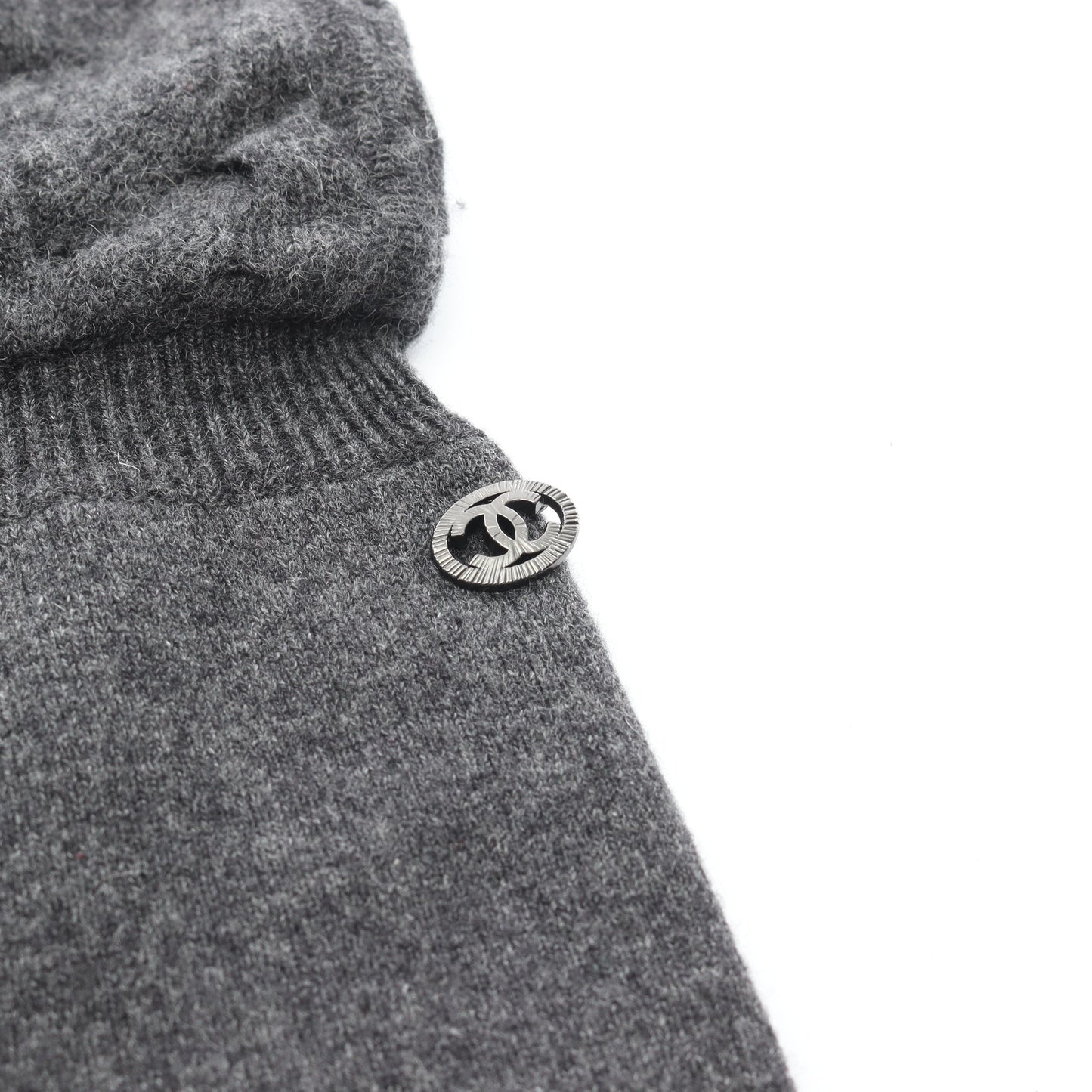 ココマーク ニット ワンピース カシミヤ グレー シャネル ワンピース CHANEL