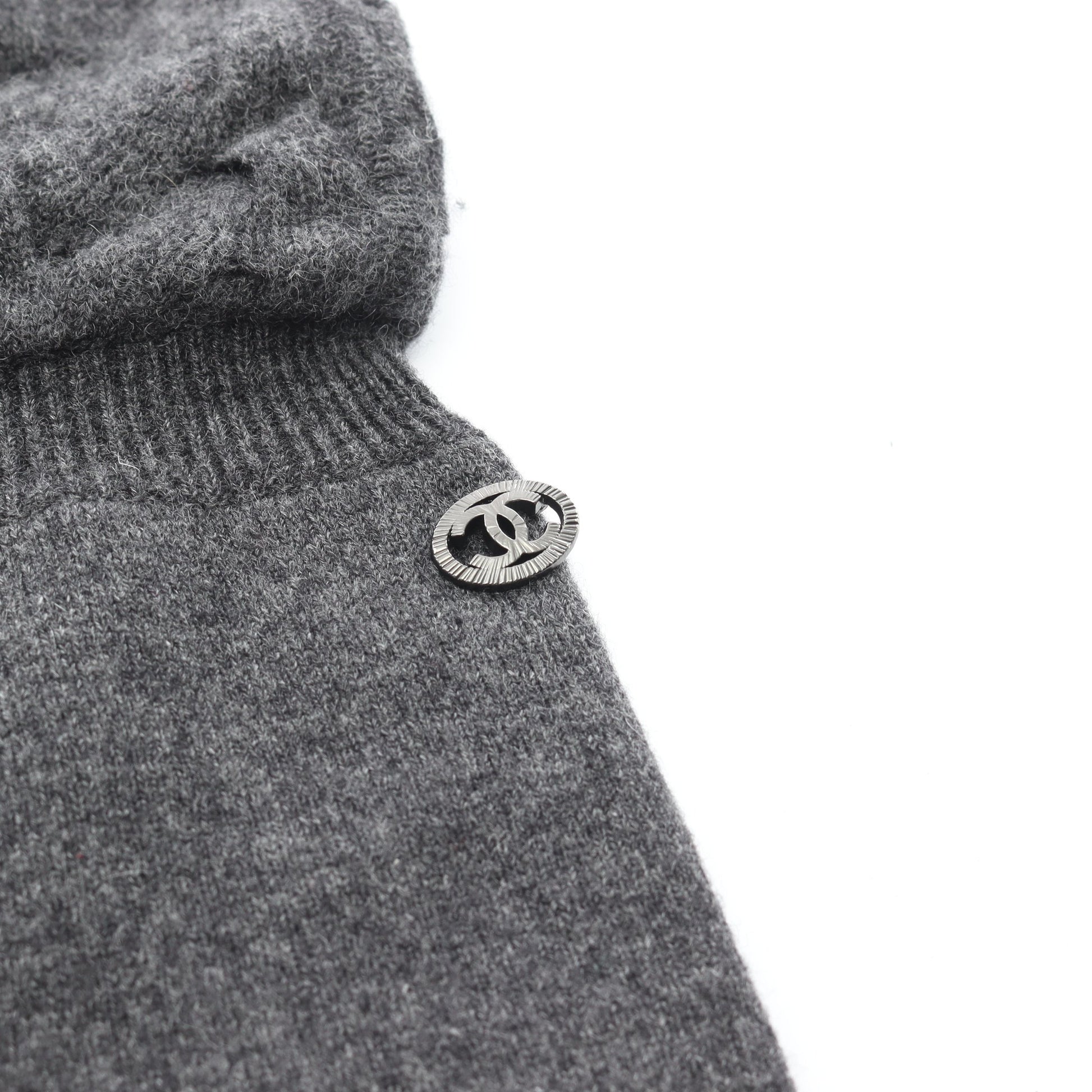 ココマーク ニット ワンピース カシミヤ グレー シャネル ワンピース CHANEL