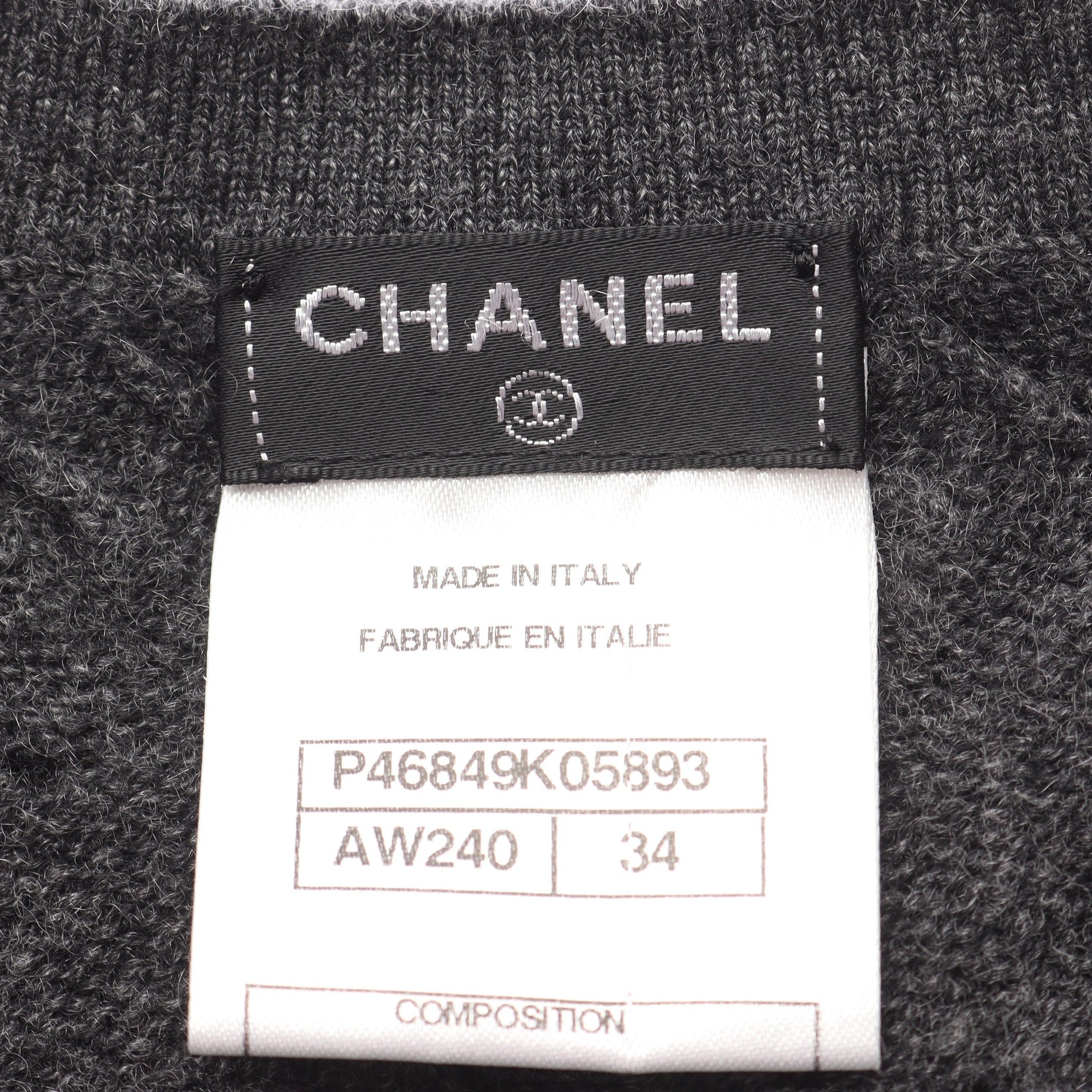 ココマーク ニット ワンピース カシミヤ グレー シャネル ワンピース CHANEL
