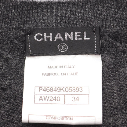 ココマーク ニット ワンピース カシミヤ グレー シャネル ワンピース CHANEL