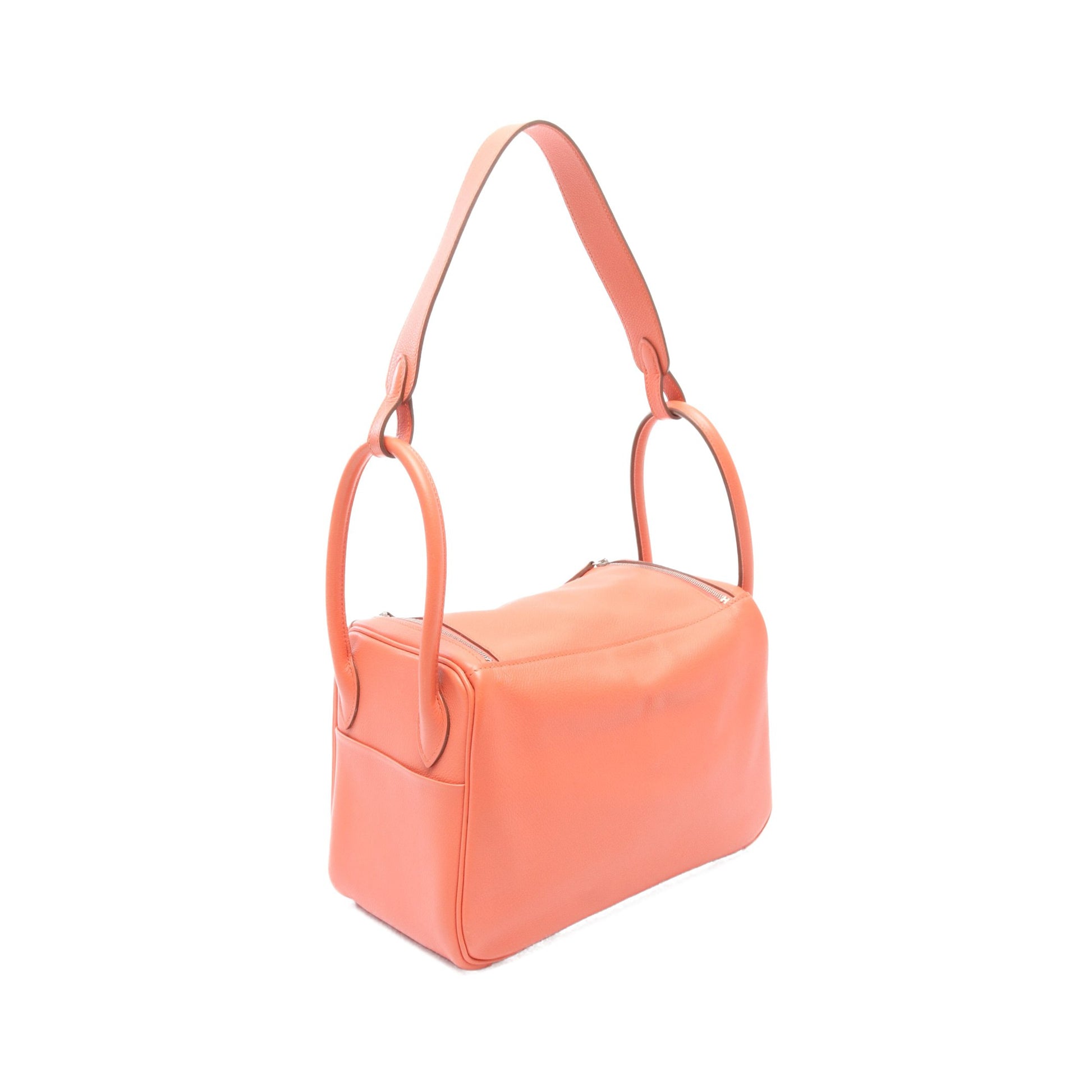 リンディ26 ショルダーバッグ エバーカラー コーラルピンク シルバー金具 □R刻印 エルメス バッグ HERMES