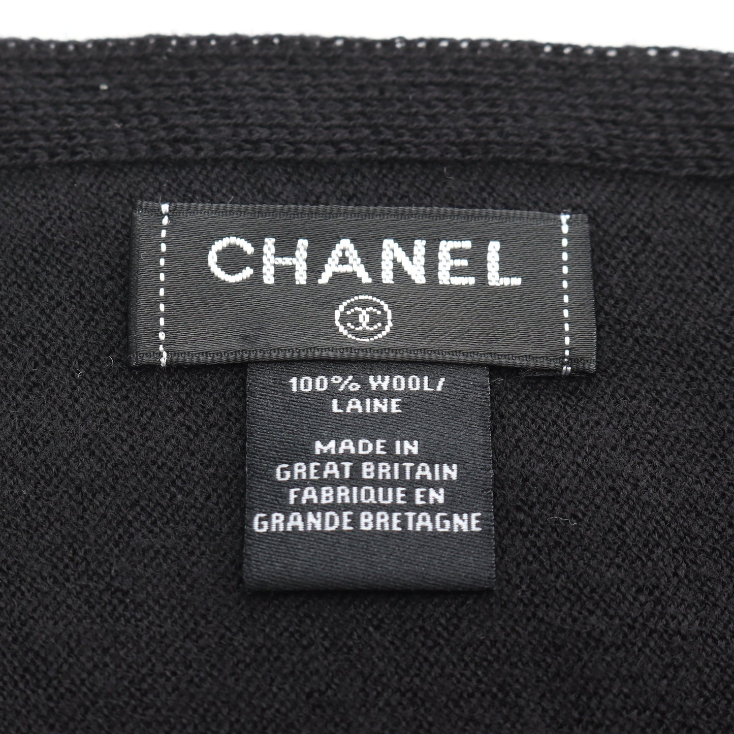 マフラー ロゴ ウール ブラック シャネル 財布・小物 CHANEL