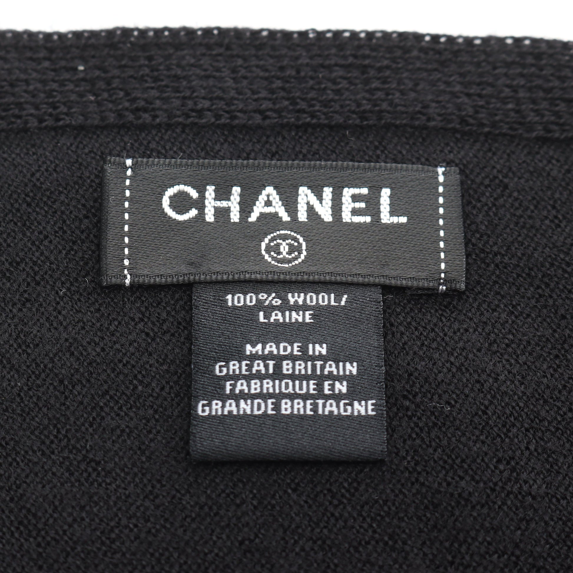 マフラー ロゴ ウール ブラック シャネル 財布・小物 CHANEL
