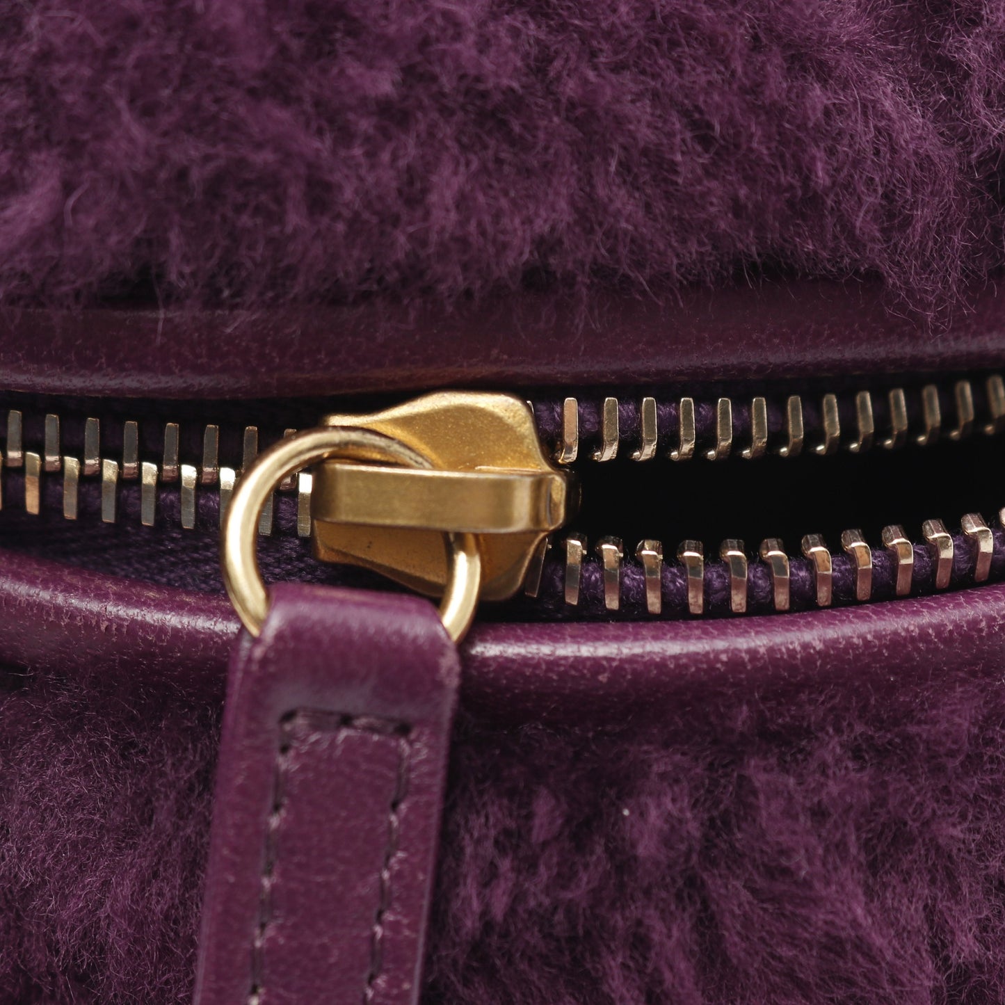 マトラッセ バニティ チェーンショルダーバッグ ファー パープル ゴールド金具 2WAY シャネル バッグ CHANEL