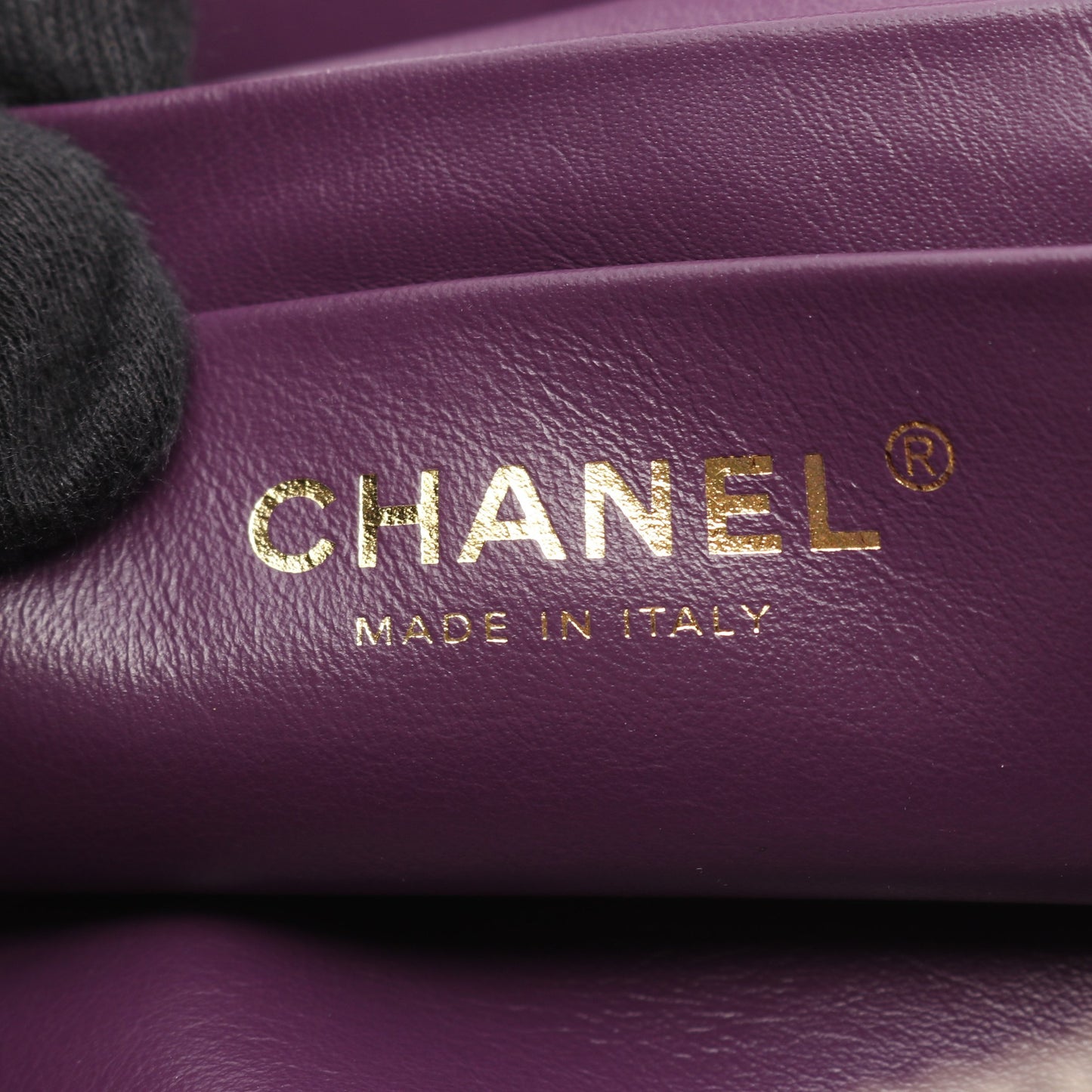 マトラッセ バニティ チェーンショルダーバッグ ファー パープル ゴールド金具 2WAY シャネル バッグ CHANEL
