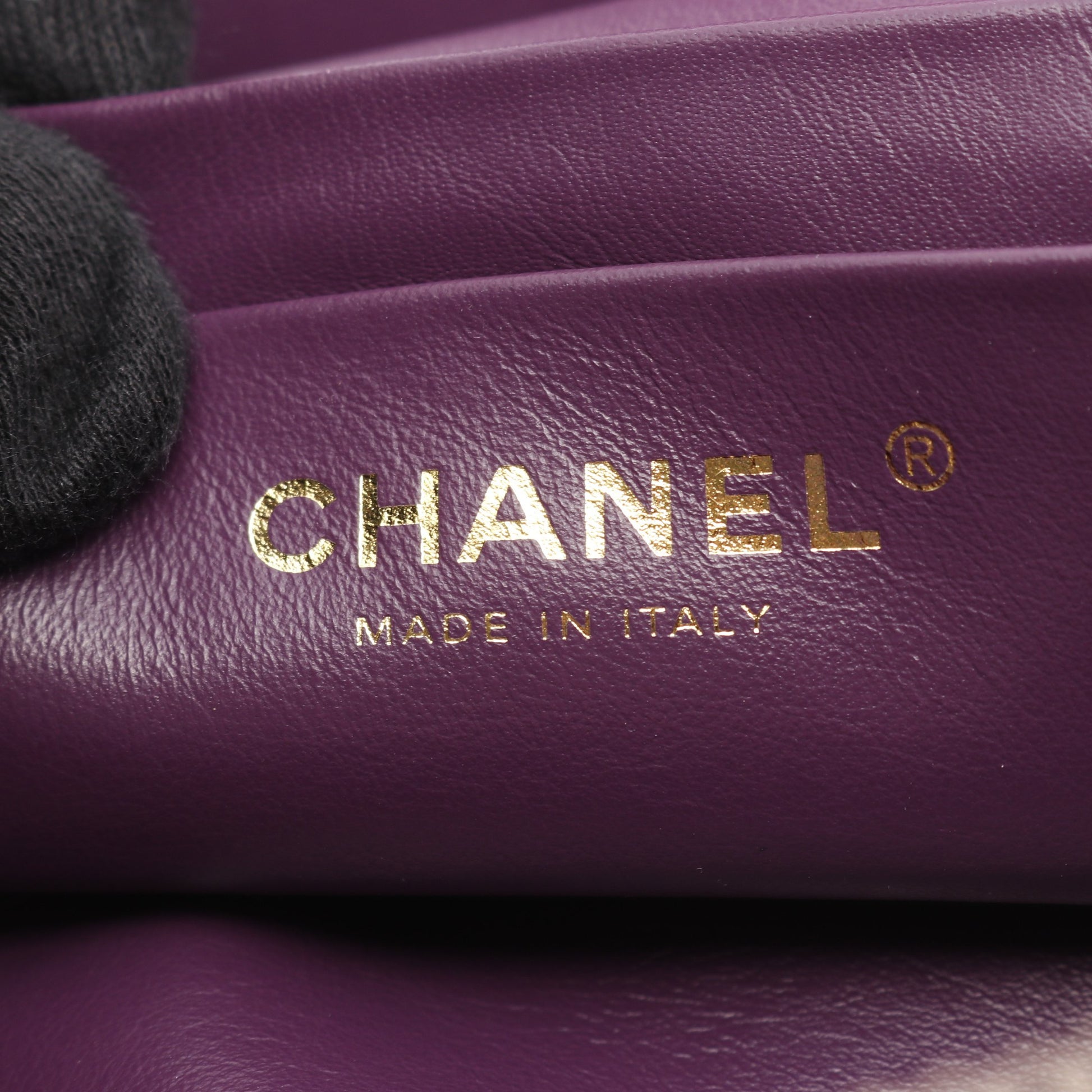 マトラッセ バニティ チェーンショルダーバッグ ファー パープル ゴールド金具 2WAY シャネル バッグ CHANEL