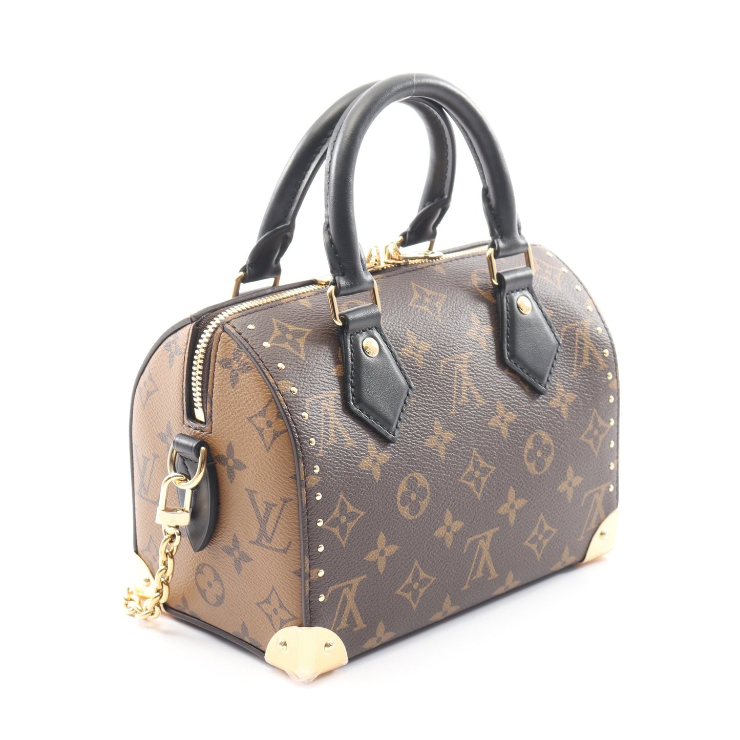 スピーディートランク 20 モノグラムリバース ハンドバッグ PVC レザー ブラウン ブラック 3WAY ルイヴィトン バッグ LOUIS VUITTON