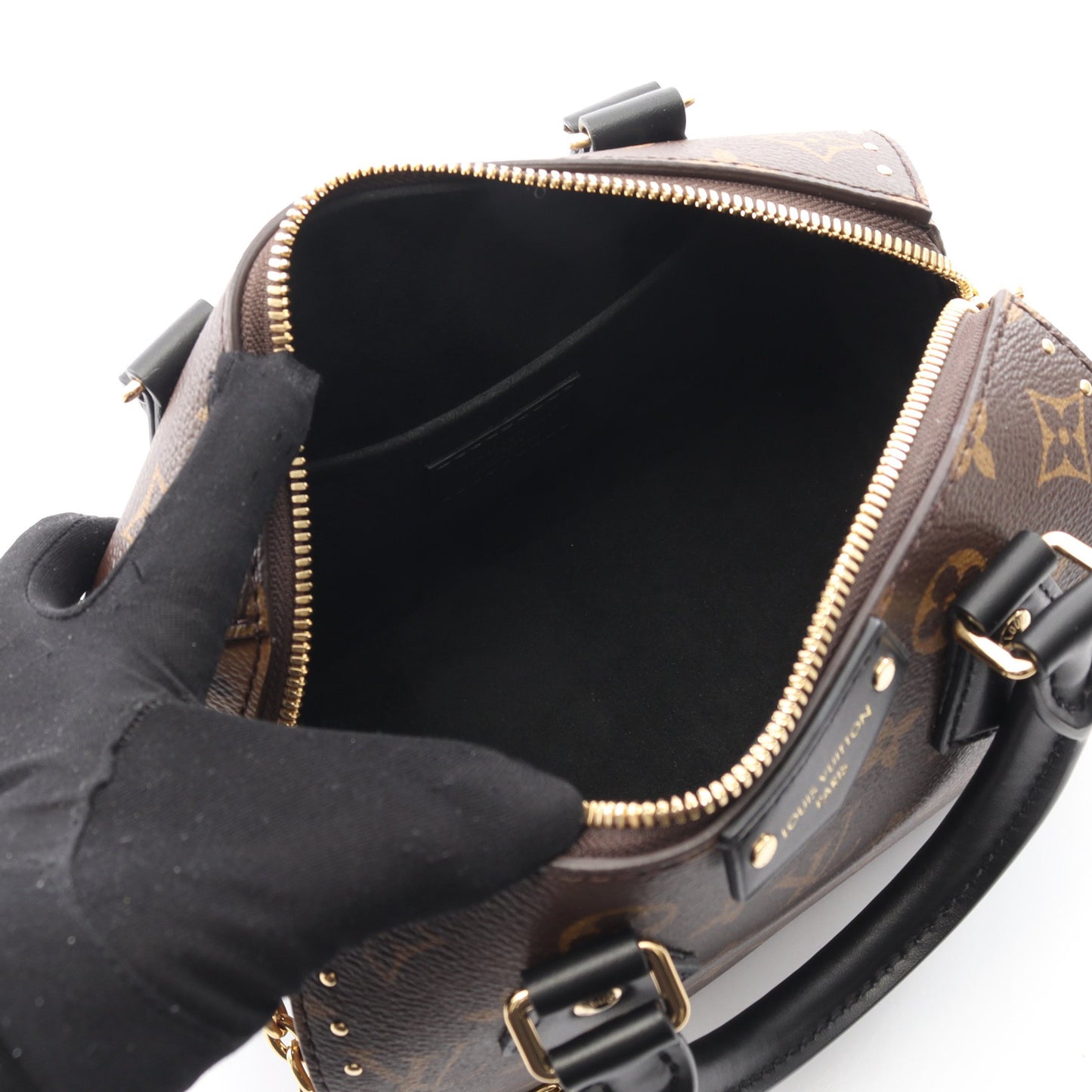 スピーディートランク 20 モノグラムリバース ハンドバッグ PVC レザー ブラウン ブラック 3WAY ルイヴィトン バッグ LOUIS VUITTON