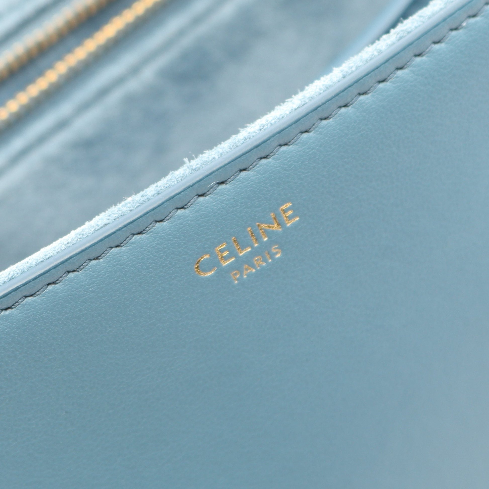 ティーンソフト16 ショルダーバッグ レザー ブルー セリーヌ バッグ CELINE