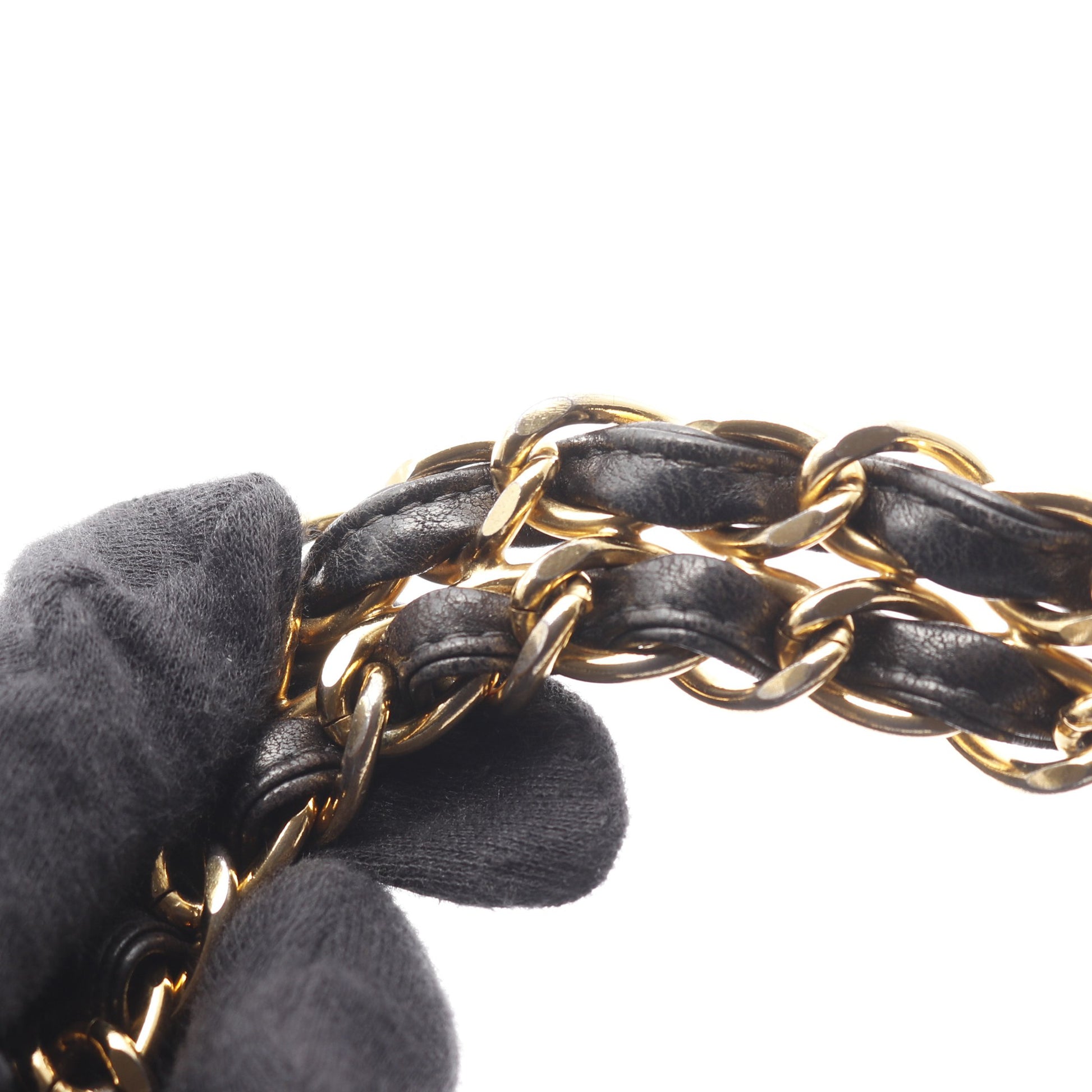 マトラッセ チェーンハンドバッグ ラムスキン ブラック ゴールド金具 シャネル バッグ CHANEL