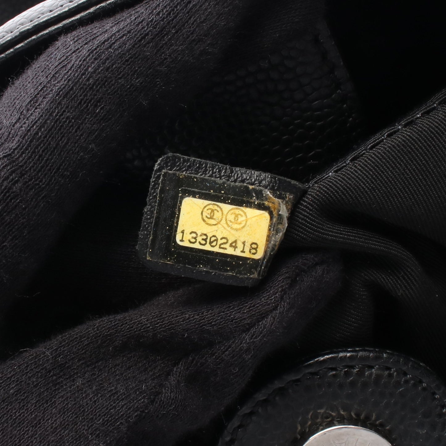 マトラッセ PST チェーンショルダーバッグ チェーントートバッグ キャビアスキン ブラック シルバー金具 シャネル バッグ CHANEL