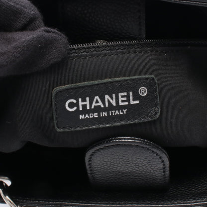 マトラッセ PST チェーンショルダーバッグ チェーントートバッグ キャビアスキン ブラック シルバー金具 シャネル バッグ CHANEL