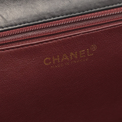マトラッセ チェーンショルダーバッグ ラムスキン ブラック ゴールド金具 プッシュロック シャネル バッグ CHANEL