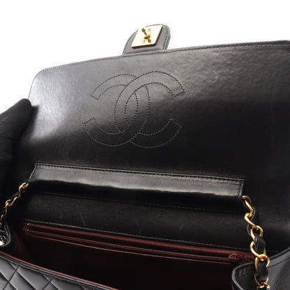 マトラッセ チェーンショルダーバッグ ラムスキン ブラック ゴールド金具 プッシュロック シャネル バッグ CHANEL