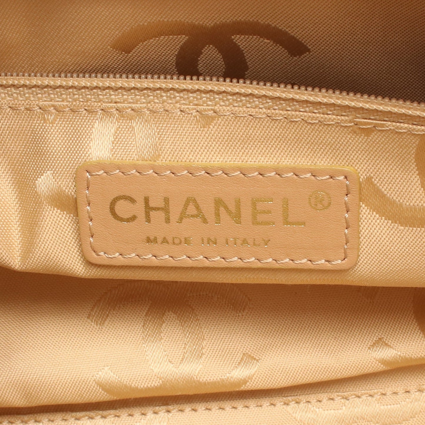 ワイルドステッチ ミニボストンバッグ チェーンハンドバッグ レザー ライトブラウン ゴールド金具 シャネル バッグ CHANEL