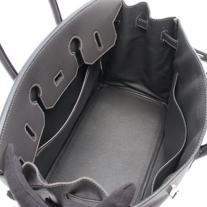 バーキン35 グラファイト ハンドバッグ ヴォーエプソン グレー シルバー金具 □L刻印 エルメス バッグ HERMES