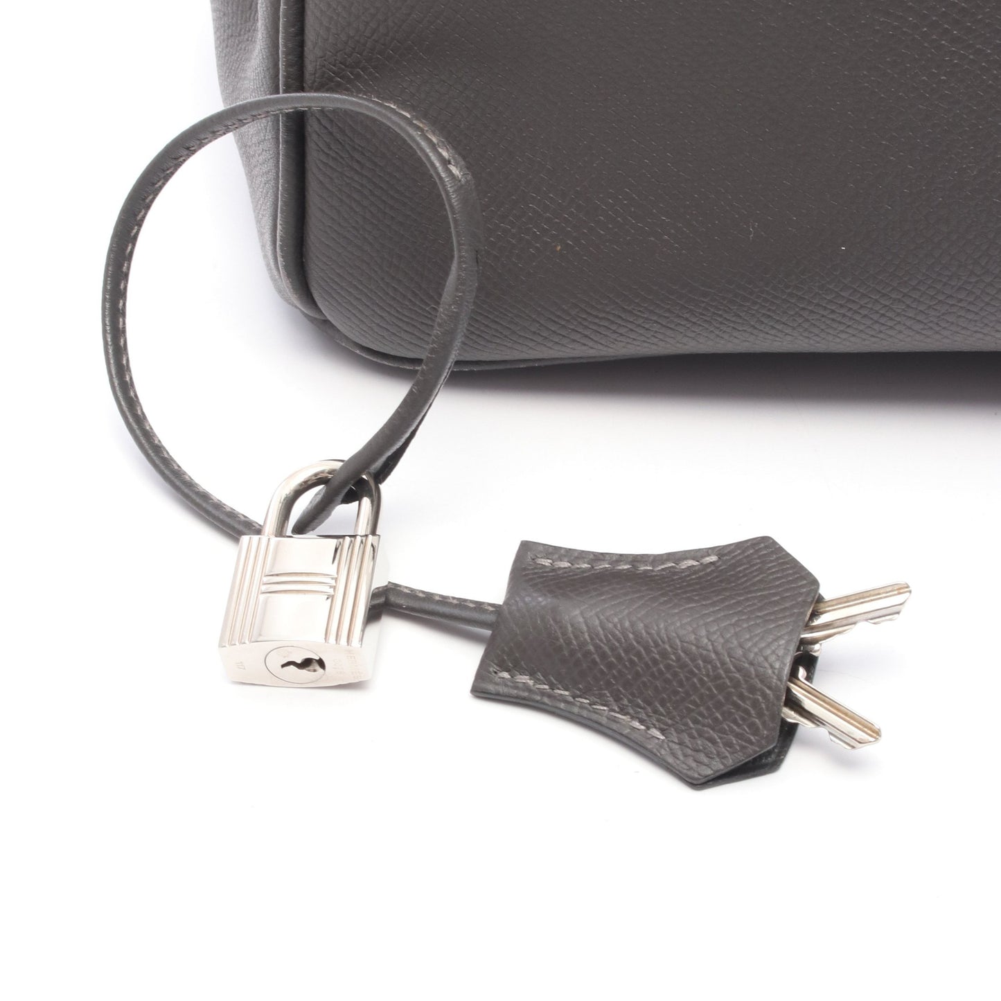 バーキン35 グラファイト ハンドバッグ ヴォーエプソン グレー シルバー金具 □L刻印 エルメス バッグ HERMES