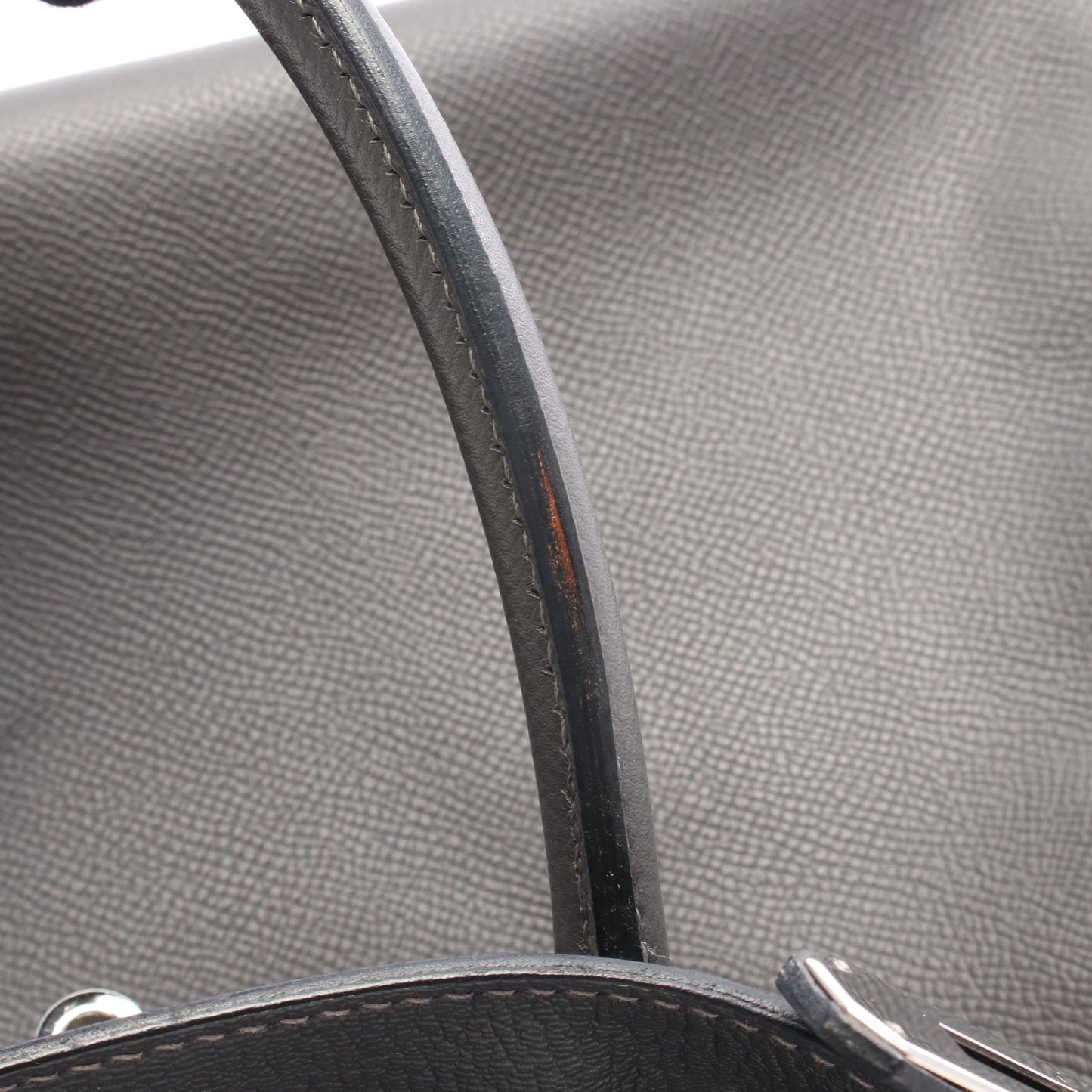 バーキン35 グラファイト ハンドバッグ ヴォーエプソン グレー シルバー金具 □L刻印 エルメス バッグ HERMES