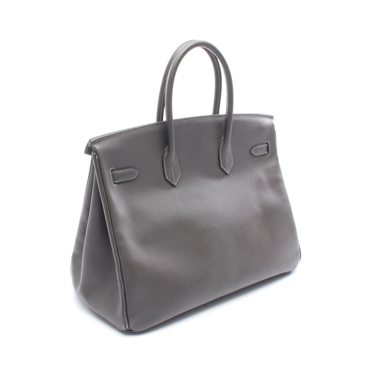 バーキン35 グラファイト ハンドバッグ ヴォーエプソン グレー シルバー金具 □L刻印 エルメス バッグ HERMES