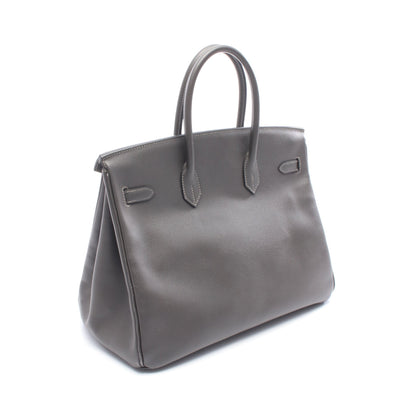 バーキン35 グラファイト ハンドバッグ ヴォーエプソン グレー シルバー金具 □L刻印 エルメス バッグ HERMES