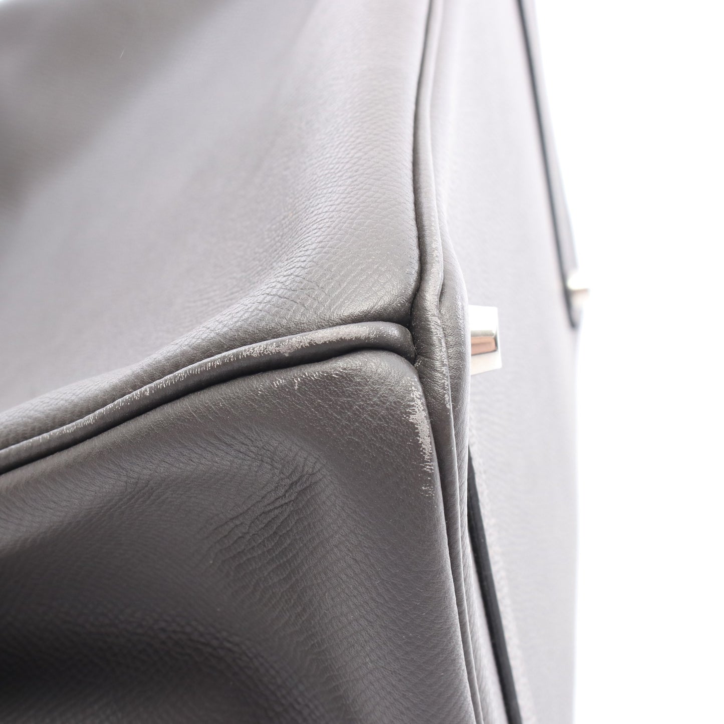 バーキン35 グラファイト ハンドバッグ ヴォーエプソン グレー シルバー金具 □L刻印 エルメス バッグ HERMES