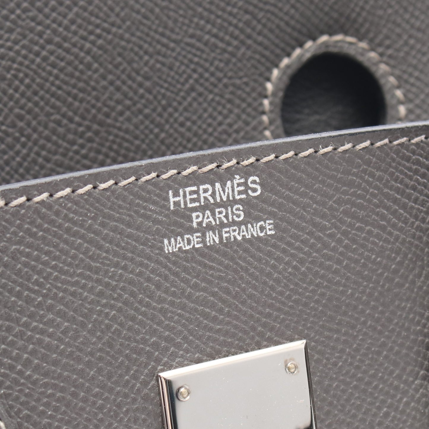 バーキン35 グラファイト ハンドバッグ ヴォーエプソン グレー シルバー金具 □L刻印 エルメス バッグ HERMES