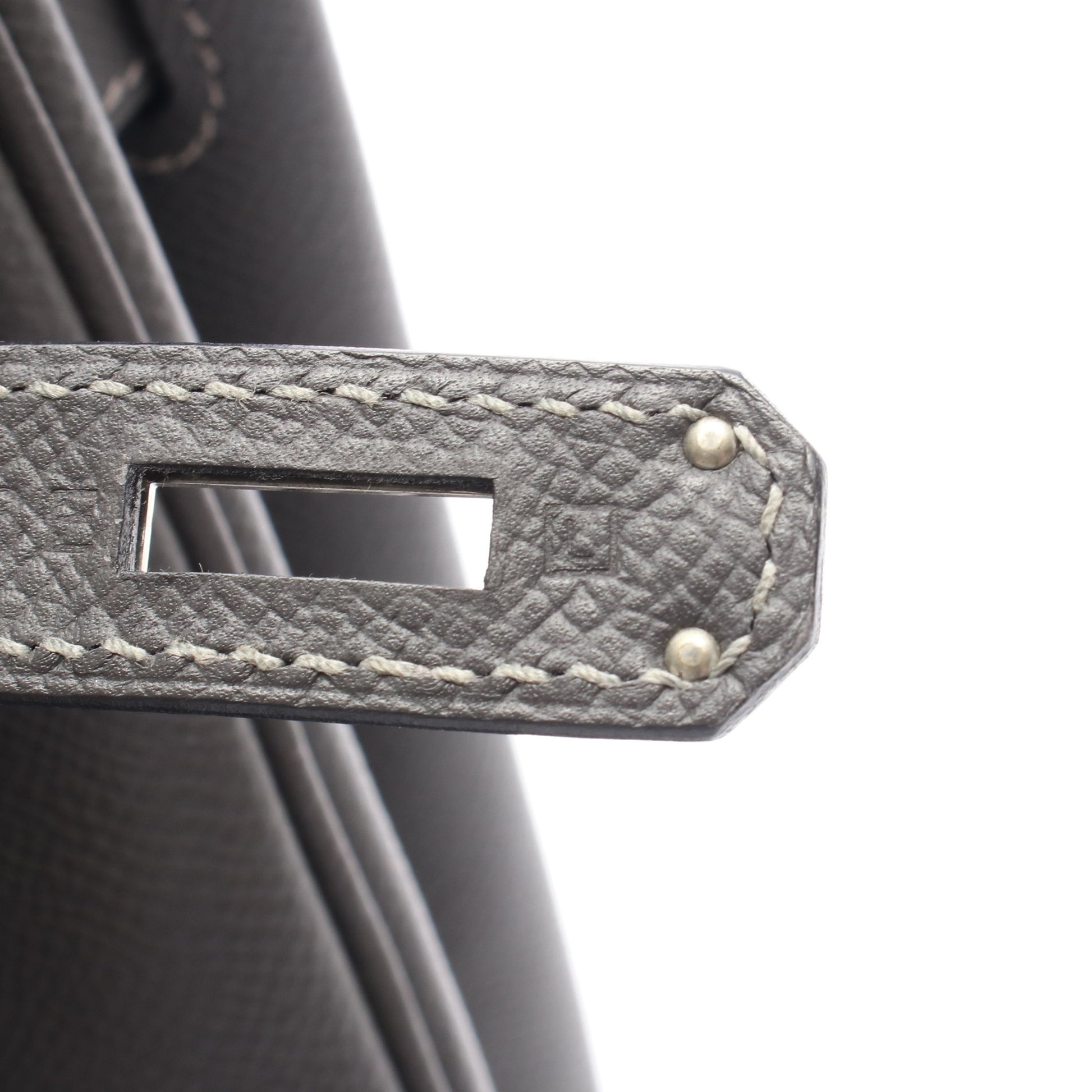 バーキン35 グラファイト ハンドバッグ ヴォーエプソン グレー シルバー金具 □L刻印 エルメス バッグ HERMES
