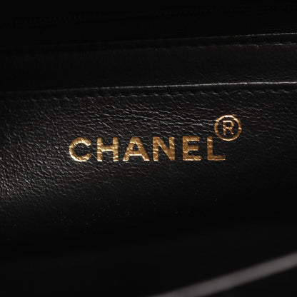 マドモアゼル デカココマーク Wチェーンショルダーバッグ ベロア ブラック ゴールド金具 シャネル バッグ CHANEL