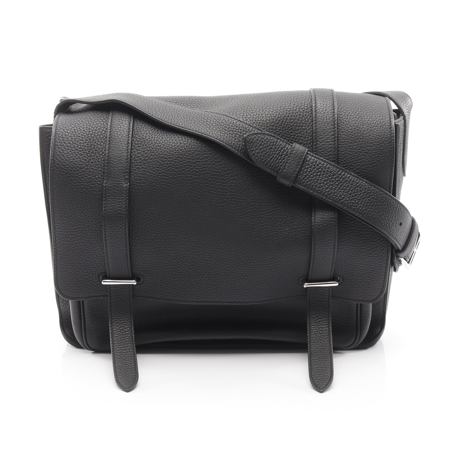 スティーブ ブザス35 ショルダーバッグ トリヨンクレマンス ブラック シルバー金具 X刻印 エルメス バッグ HERMES