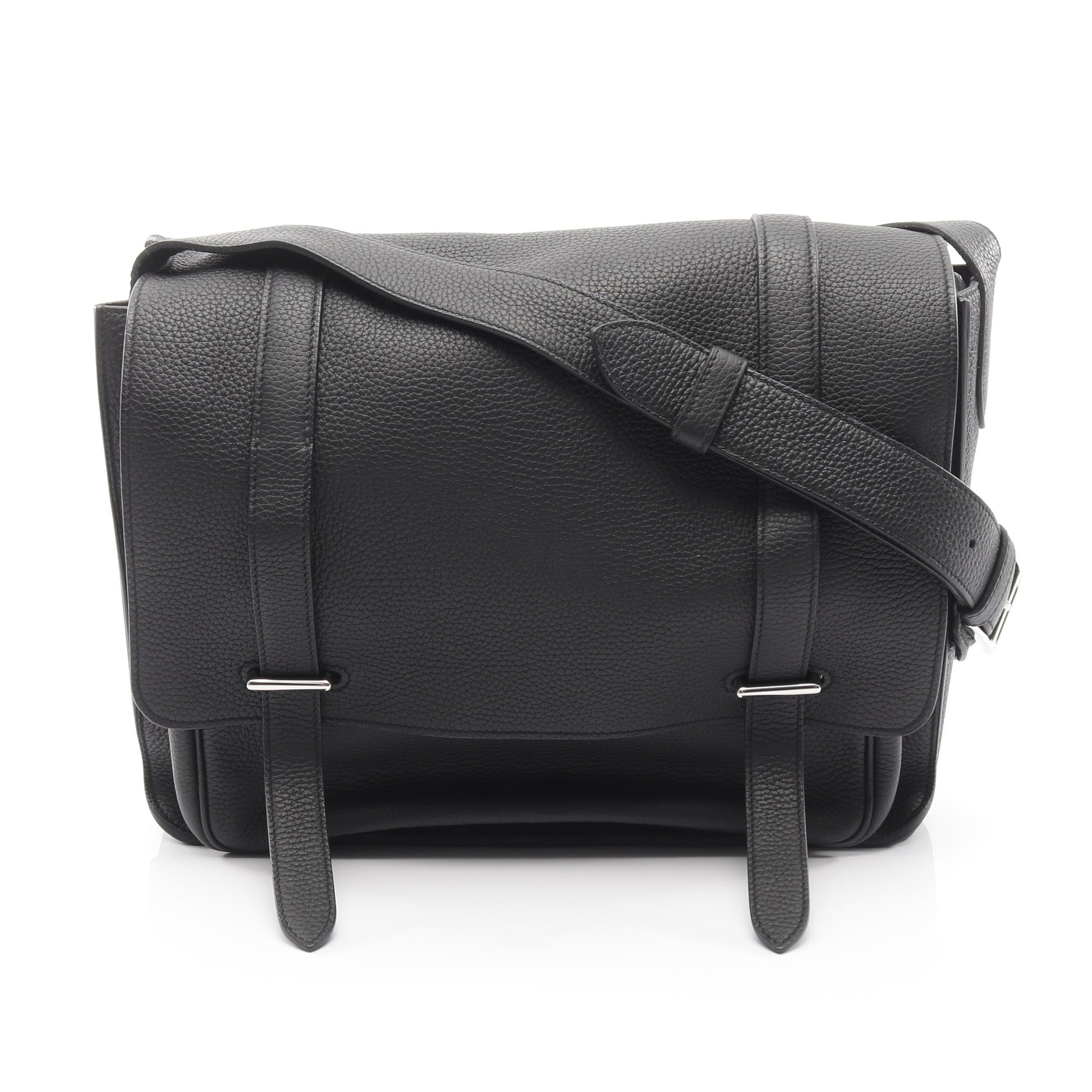 スティーブ ブザス35 ショルダーバッグ トリヨンクレマンス ブラック シルバー金具 X刻印 エルメス バッグ HERMES