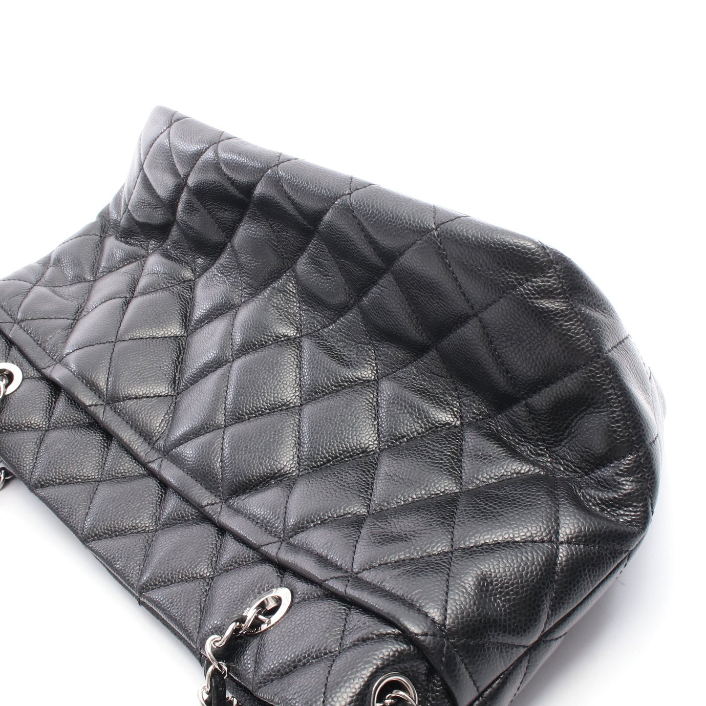 マトラッセ チェーンショルダーバッグ チェーントートバッグ キャビアスキン ブラック シルバー金具 シャネル バッグ CHANEL