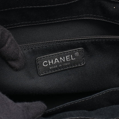マトラッセ チェーンショルダーバッグ チェーントートバッグ キャビアスキン ブラック シルバー金具 シャネル バッグ CHANEL