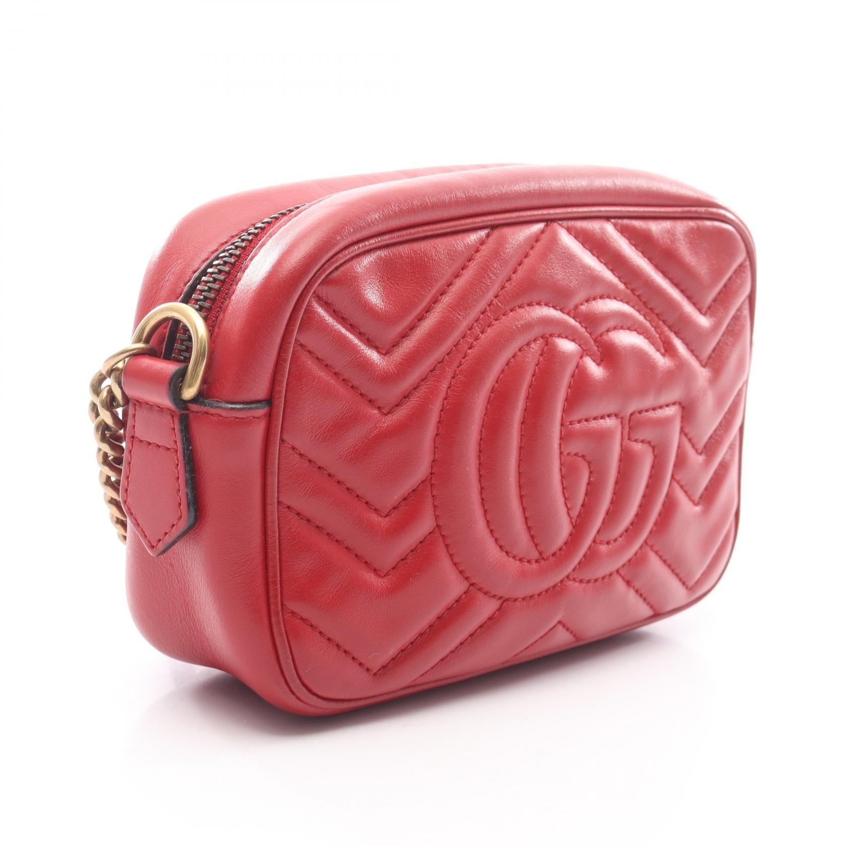 GGマーモント キルティング ミニバッグ チェーンショルダーバッグ