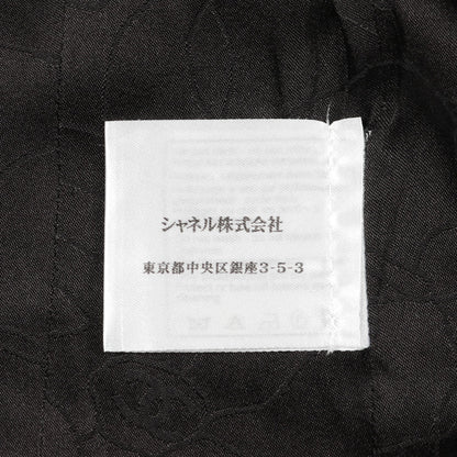 ツイード ノーカラージャケット コットン ナイロン ウール ブラック ピンク グレー 06A シャネル アウター CHANEL