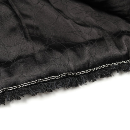 ツイード ノーカラージャケット コットン ナイロン ウール ブラック ピンク グレー 06A シャネル アウター CHANEL