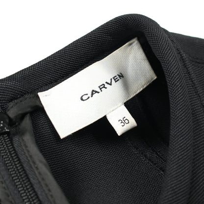 ワンピース 半袖 ビスコース ブラック カルヴェン ワンピース CARVEN