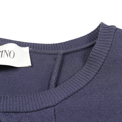 ワンピース ノースリーブ レーヨン ネイビー ヴァレンティノ ワンピース VALENTINO