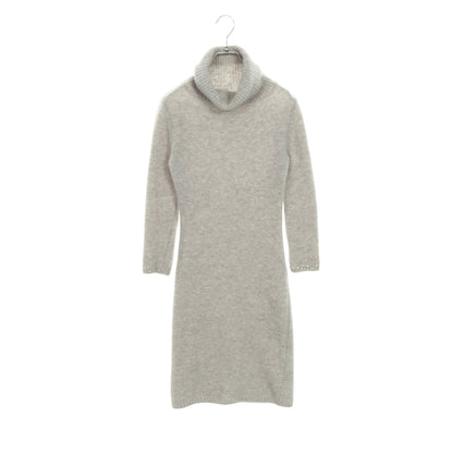 ニットワンピース タートルネック 長袖 モヘヤ ウール グレー ビジュー シェルヴィーノストリート ワンピース SCERVINO Street
