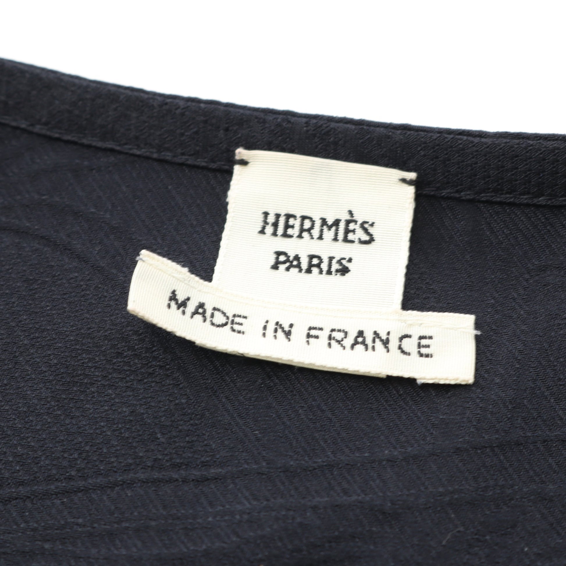 ワンピース ノースリーブ シルク ネイビー エルメス ワンピース HERMES