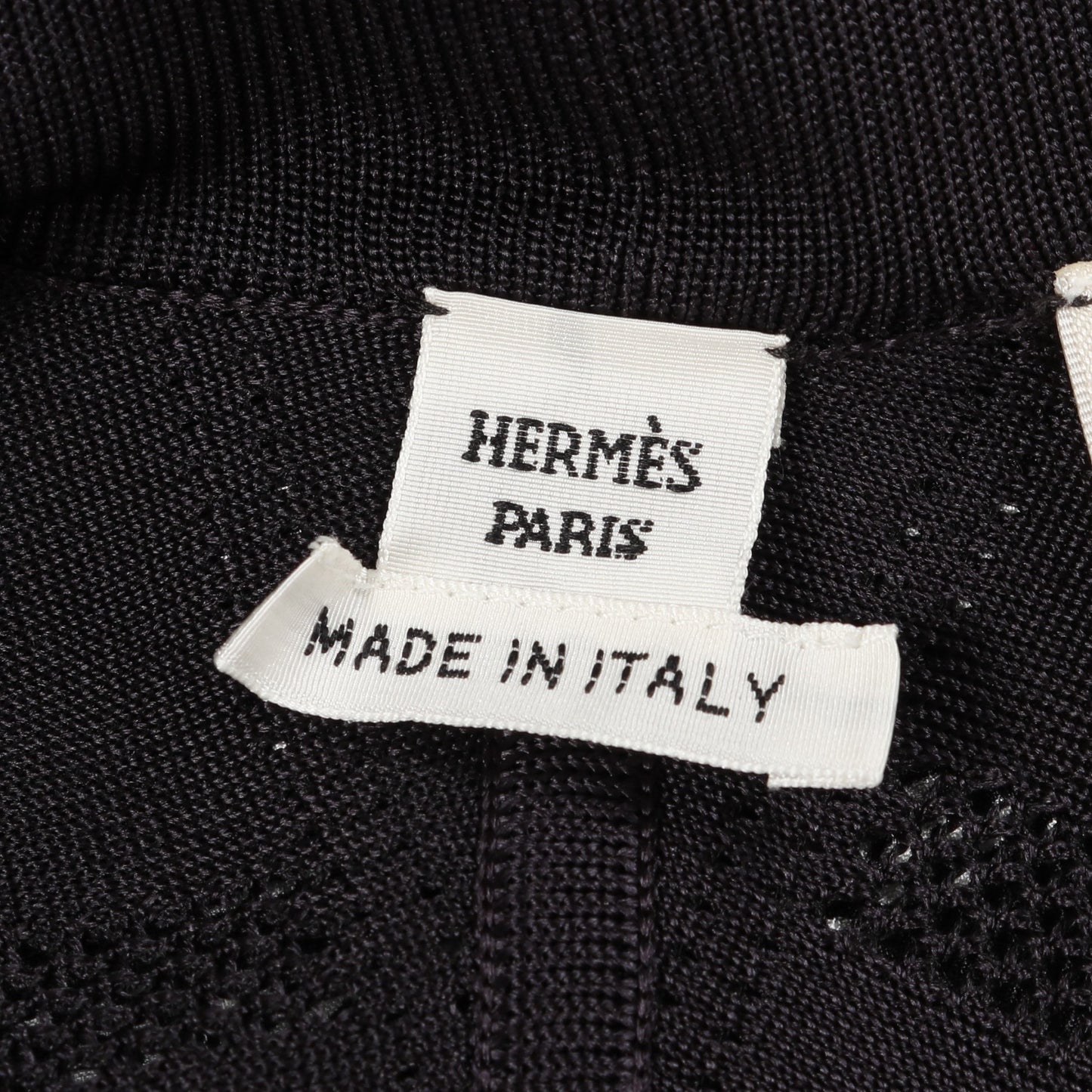 ツイルレーヌ En Desordre Finesse ブルーノワール ロング カーディガン シルク ブラック ホワイト エルメス トップス HERMES