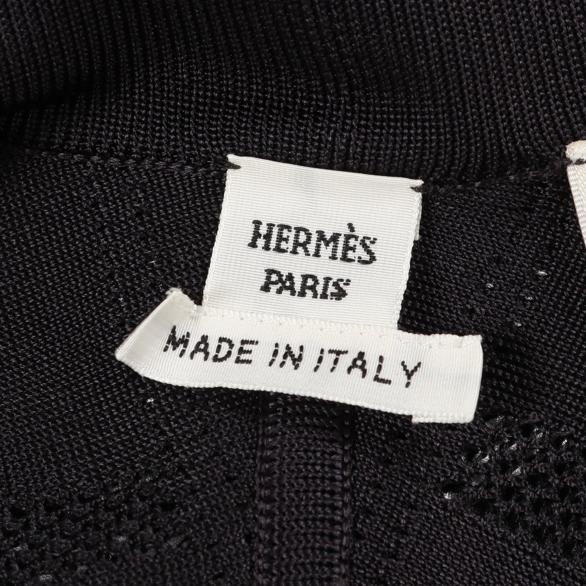 ツイルレーヌ En Desordre Finesse ブルーノワール ロング カーディガン シルク ブラック ホワイト エルメス トップス HERMES