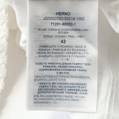 SUPERFINE COTTON JERSEY SPRING LACE Tシャツ レース コットン ホワイト ヘルノ トップス HERNO
