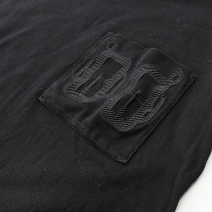 BOUCLERIE D'ATTELAGE Tシャツ クルーネック コットン ブラック エルメス トップス HERMES
